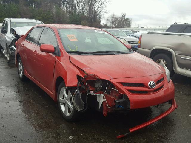 2T1BU4EEXDC111207 - 2013 TOYOTA COROLLA BA RED photo 1