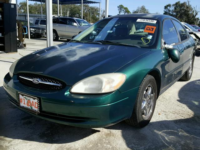 1FAFP55U6YA245380 - 2000 FORD TAURUS SES GREEN photo 2