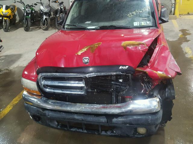 1B7GG2AX71S113743 - 2001 DODGE DAKOTA QUA RED photo 7