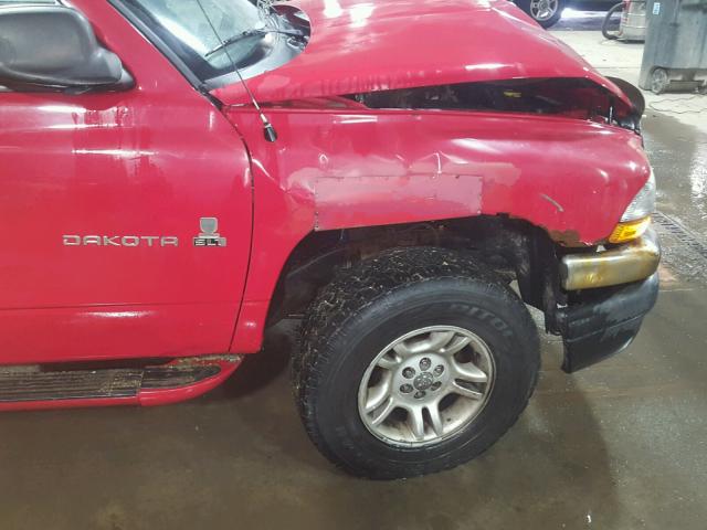 1B7GG2AX71S113743 - 2001 DODGE DAKOTA QUA RED photo 9