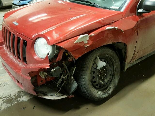 1J4NF4FB4AD511672 - 2010 JEEP COMPASS SP RED photo 9