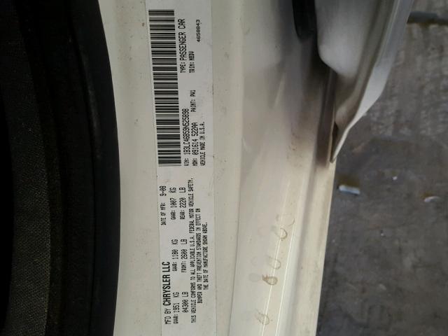 1B3LC46B59N525898 - 2009 DODGE AVENGER SE WHITE photo 10