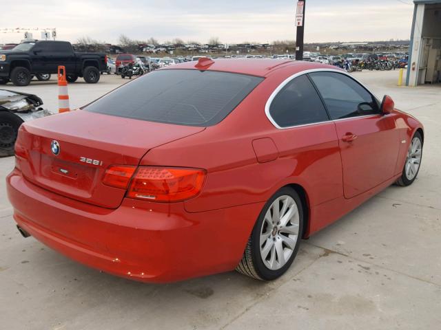 WBAKE5C56CJ106088 - 2012 BMW 328 I SULE RED photo 4