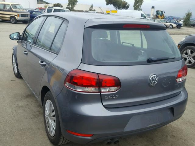 WVWDB7AJ9DW138991 - 2013 VOLKSWAGEN GOLF GRAY photo 3