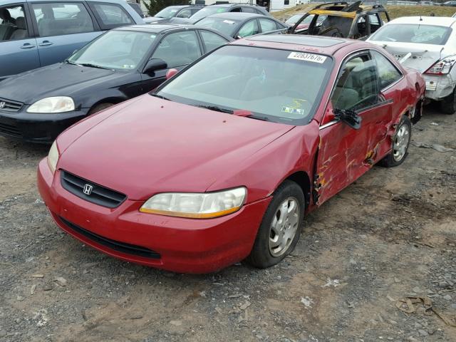 1HGCG3278XA026694 - 1999 HONDA ACCORD EX RED photo 2