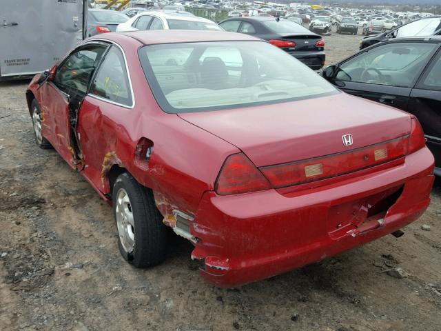 1HGCG3278XA026694 - 1999 HONDA ACCORD EX RED photo 3