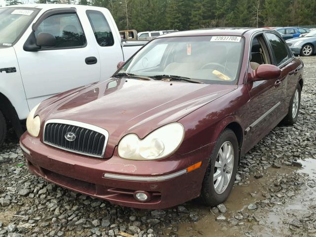 KMHWF35HX5A101729 - 2005 HYUNDAI SONATA GLS MAROON photo 2