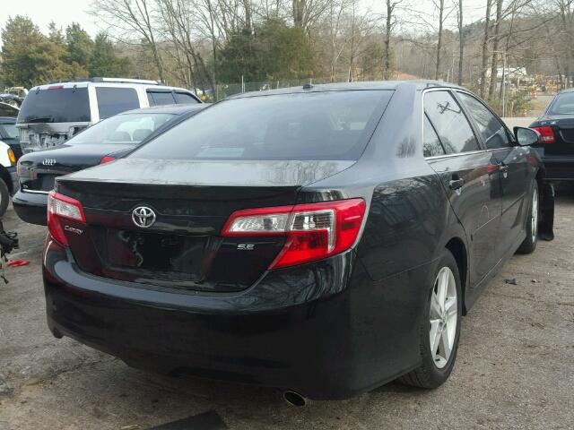 4T1BF1FK5CU012661 - 2012 TOYOTA CAMRY BASE BLACK photo 4