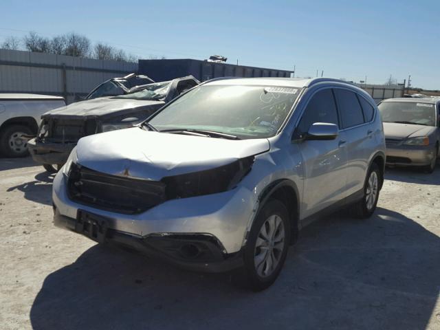 2HKRM3H75EH542218 - 2014 HONDA CR-V EXL SILVER photo 2