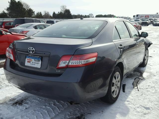 4T1BF3EK7BU648784 - 2011 TOYOTA CAMRY BASE GRAY photo 4