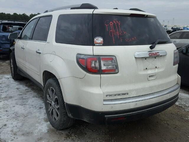 1GKKRRKD8DJ209316 - 2013 GMC ACADIA SLT WHITE photo 3