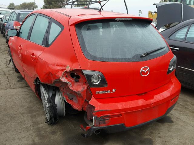 JM1BK343071697988 - 2007 MAZDA 3 HATCHBAC RED photo 3