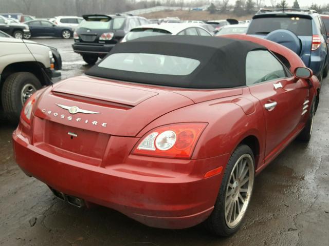 1C3AN55L75X059040 - 2005 CHRYSLER CROSSFIRE RED photo 4