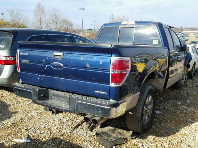 1FTFX1EF8BFA20358 - 2011 FORD F150 SUPER BLUE photo 4