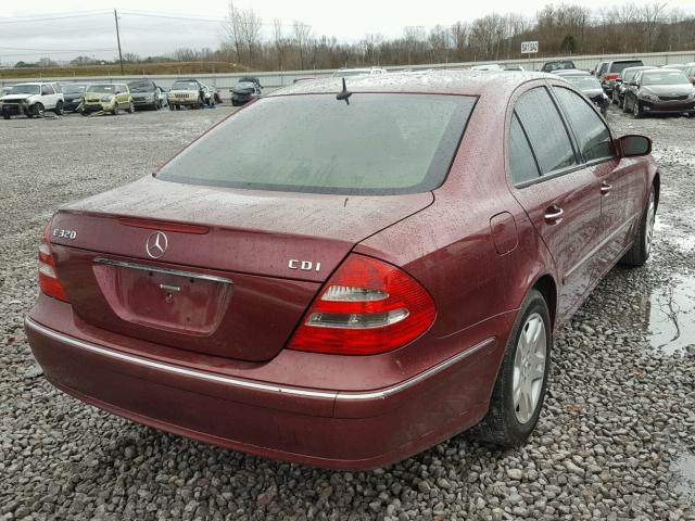 WDBUF26J15A567622 - 2005 MERCEDES-BENZ E 320 CDI MAROON photo 4