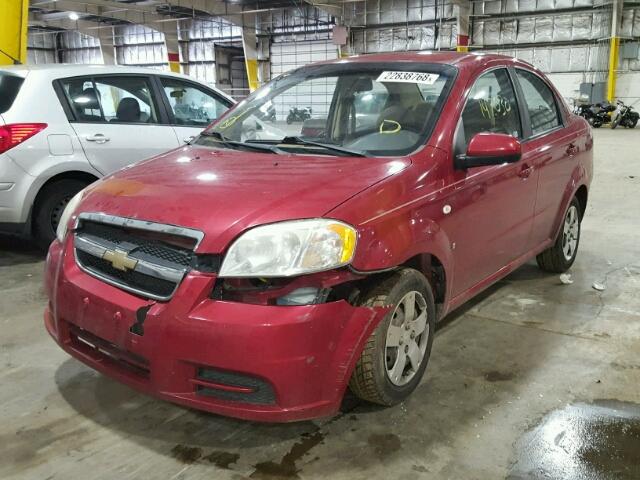 KL1TD56607B061624 - 2007 CHEVROLET AVEO BASE RED photo 2