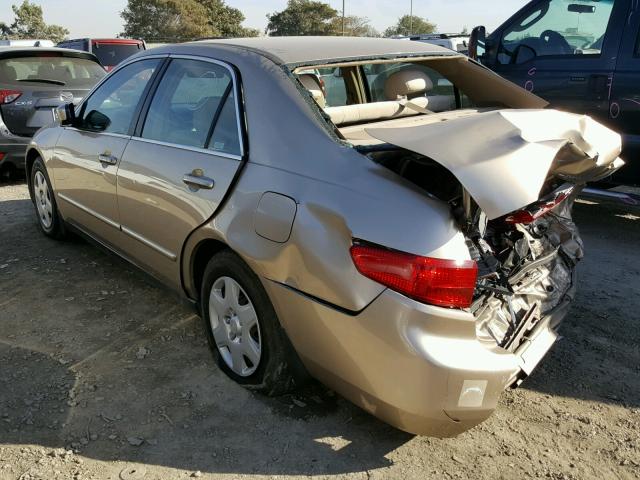 1HGCM56485A190772 - 2005 HONDA ACCORD LX GOLD photo 3