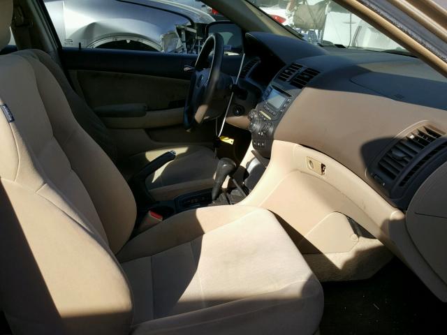 1HGCM56485A190772 - 2005 HONDA ACCORD LX GOLD photo 5