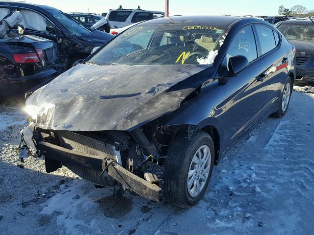 KMHD74LF9HU120643 - 2017 HYUNDAI ELANTRA SE BLACK photo 2