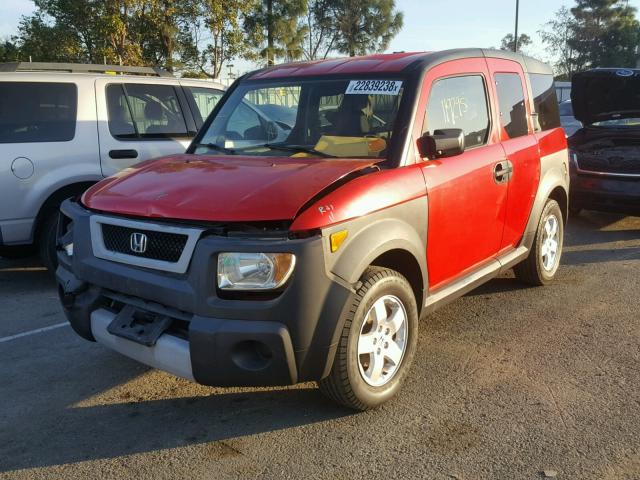 5J6YH176X5L006996 - 2005 HONDA ELEMENT EX RED photo 2