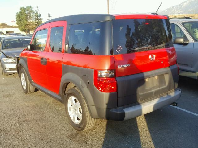 5J6YH176X5L006996 - 2005 HONDA ELEMENT EX RED photo 3