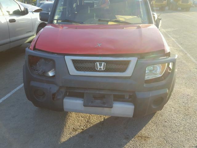 5J6YH176X5L006996 - 2005 HONDA ELEMENT EX RED photo 9