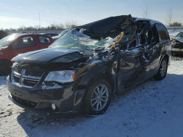 2C4RDGBG0ER304599 - 2014 DODGE GRAND CARA BLACK photo 2