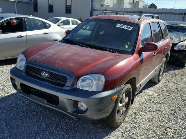 KM8SC13D02U324450 - 2002 HYUNDAI SANTA FE G MAROON photo 2