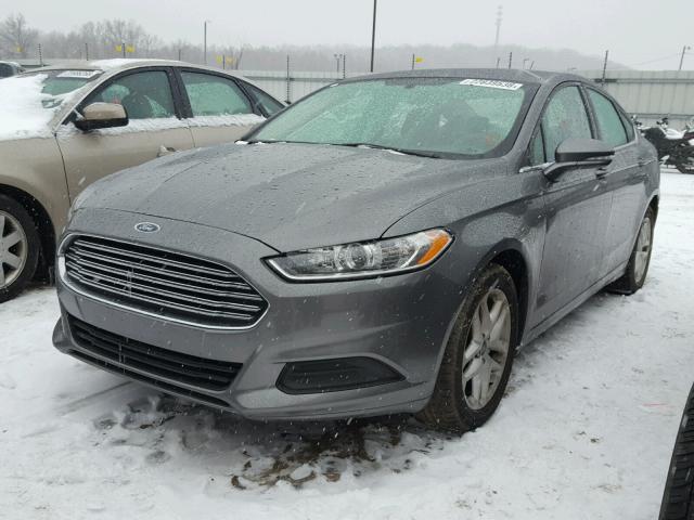 3FA6P0HD8ER314568 - 2014 FORD FUSION SE GRAY photo 2