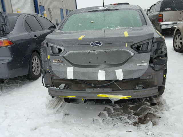 3FA6P0HD8ER314568 - 2014 FORD FUSION SE GRAY photo 9