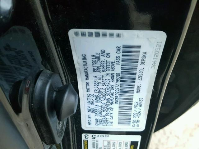 1NXBR32E97Z795010 - 2007 TOYOTA COROLLA CE BLACK photo 10