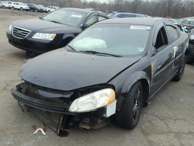 1B3EJ46U21N501157 - 2001 DODGE STRATUS SE BLACK photo 2