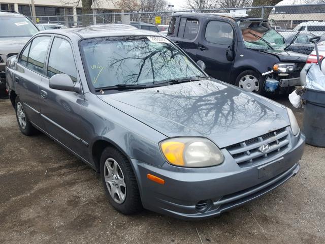 KMHCG45C65U629650 - 2005 HYUNDAI ACCENT GL GRAY photo 1