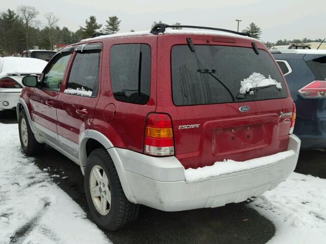 1FMYU96H45KC74253 - 2005 FORD ESCAPE HEV RED photo 3