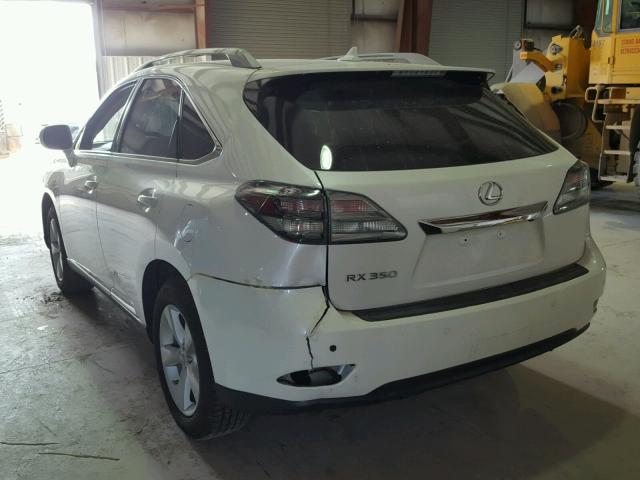 2T2BK1BA2CC142208 - 2012 LEXUS RX 350 WHITE photo 3