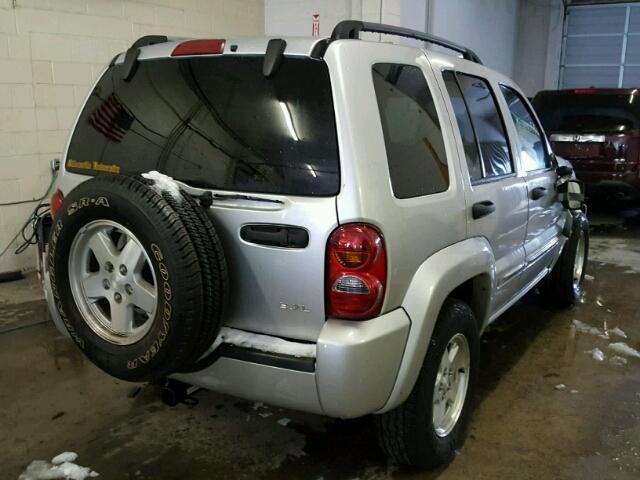 1J4GL58KX3W626093 - 2003 JEEP LIBERTY LI GRAY photo 4