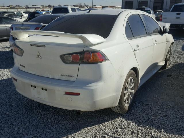 JA32U2FU3EU016596 - 2014 MITSUBISHI LANCER ES/ WHITE photo 4