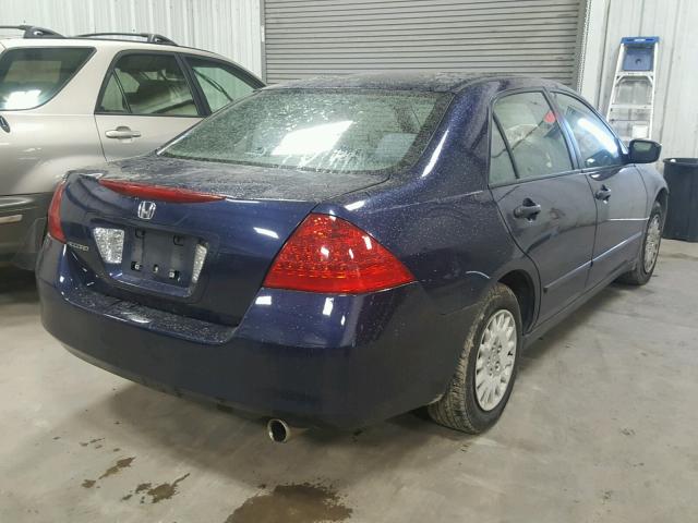 1HGCM56166A081704 - 2006 HONDA ACCORD VAL BLUE photo 4