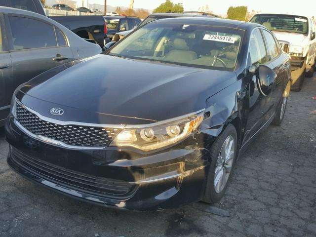 5XXGU4L38GG054784 - 2016 KIA OPTIMA EX BLACK photo 2