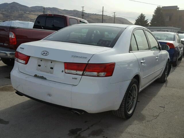 5NPEU46F36H092472 - 2006 HYUNDAI SONATA GLS WHITE photo 4