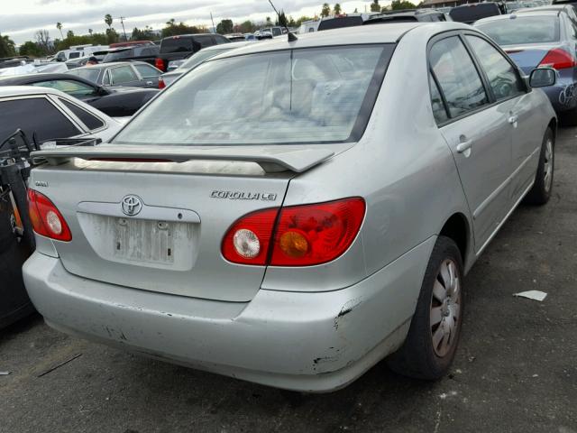 JTDBR32E842025778 - 2004 TOYOTA COROLLA CE SILVER photo 4