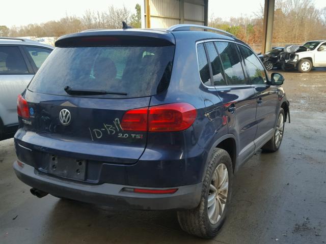 WVGAV7AXXDW556700 - 2013 VOLKSWAGEN TIGUAN S BLUE photo 4