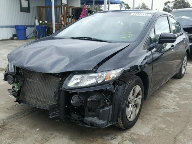 19XFB2E51EE020485 - 2014 HONDA CIVIC LX BLACK photo 2