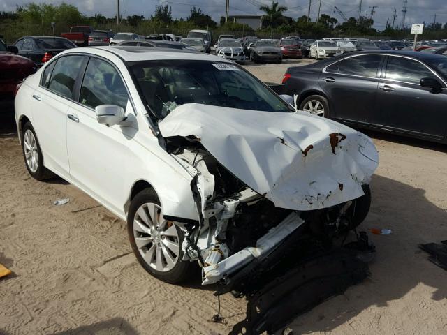 1HGCR2F8XDA189768 - 2013 HONDA ACCORD EXL WHITE photo 1