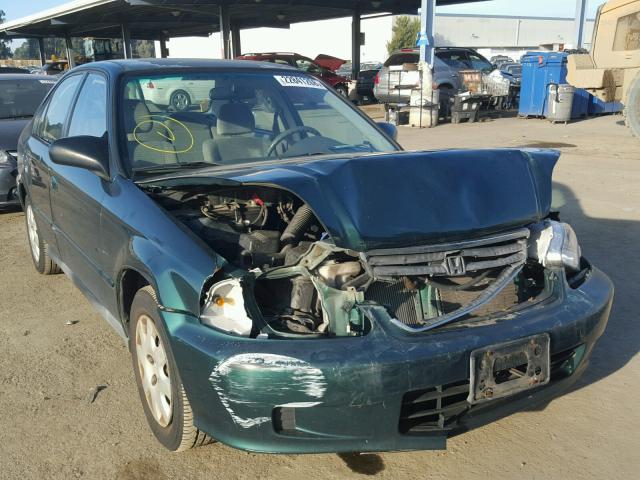 2HGEJ6619YH568763 - 2000 HONDA CIVIC BASE GREEN photo 1