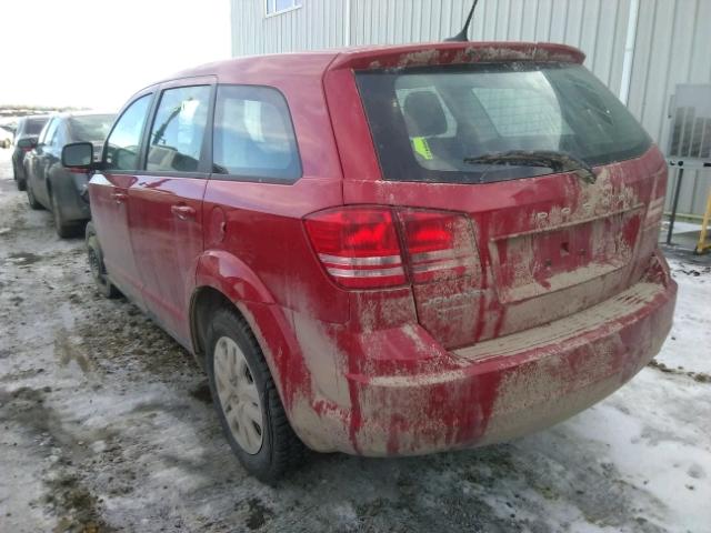 3C4PDCAB9FT551074 - 2015 DODGE JOURNEY SE RED photo 3