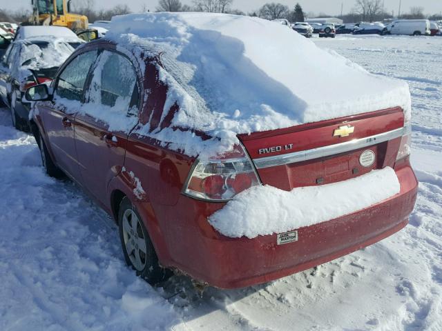KL1TD5DE6BB220102 - 2011 CHEVROLET AVEO LS 红色 照片 3