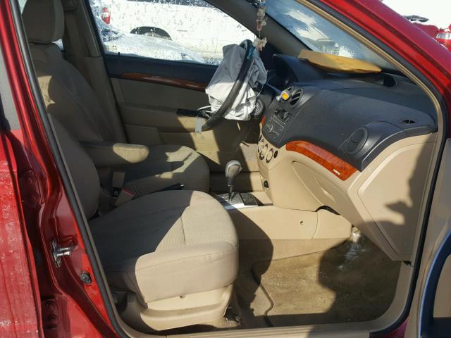 KL1TD5DE6BB220102 - 2011 CHEVROLET AVEO LS 红色 照片 5