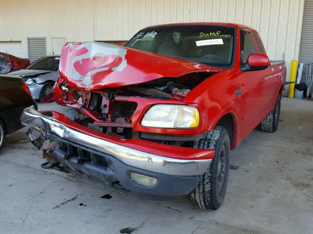 2FTRX18L6XCB14739 - 1999 FORD F150 RED photo 2