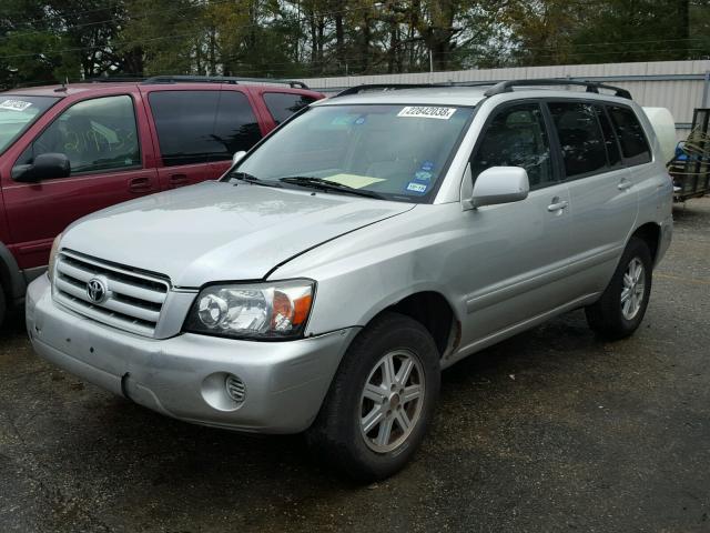 JTEGD21A750108155 - 2005 TOYOTA HIGHLANDER SILVER photo 2